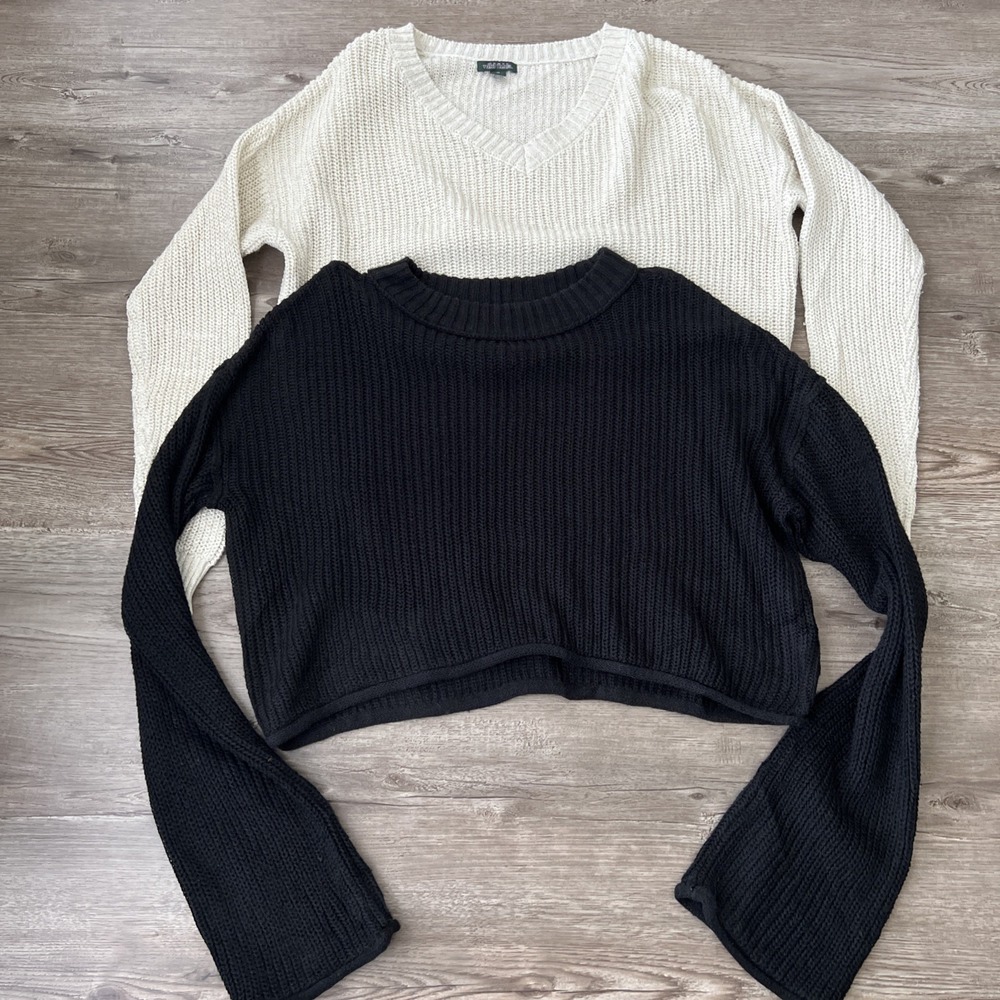 Wild Fable Crop Knit Sweaters Lot Of Two Womens XSmall